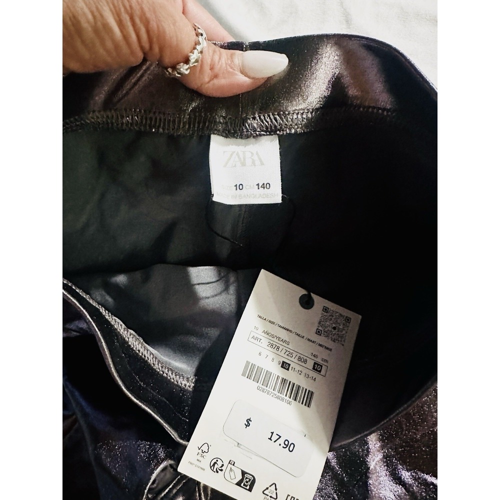 ZARA Kids Bronze Metallic Leggings Size 10, Pants, Leggings, - Picture 4 of 9